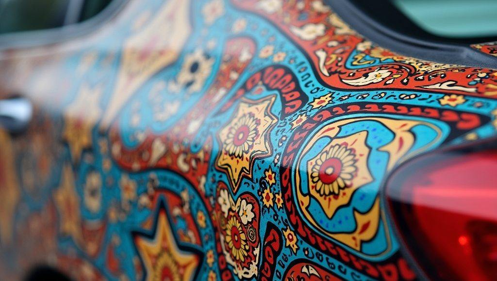 УФ-печать на виниле для авто в компании «Моя печать». Как ламинация и качественные материалы обеспечивают стойкость наклеек к погоде и UV до 5 лет.