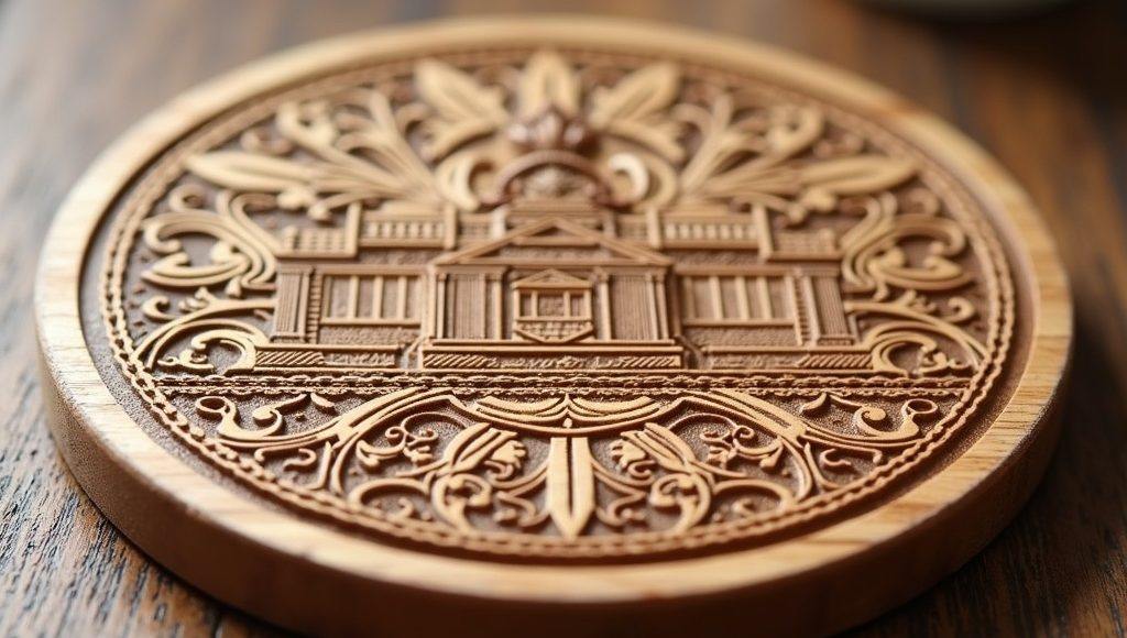 УФ-печать на деревянных подставках с защитным лаком от компании «Моя печать» в Санкт-Петербурге. Яркие цвета, стойкость к износу, полный цикл производства и доставка по РФ.